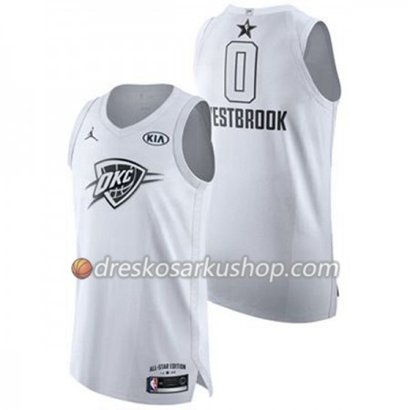 Muški NBA Dres Oklahoma City Thunder Russell Westbrook 0 2018 All-Star Jordan Brand Bijela Swingman